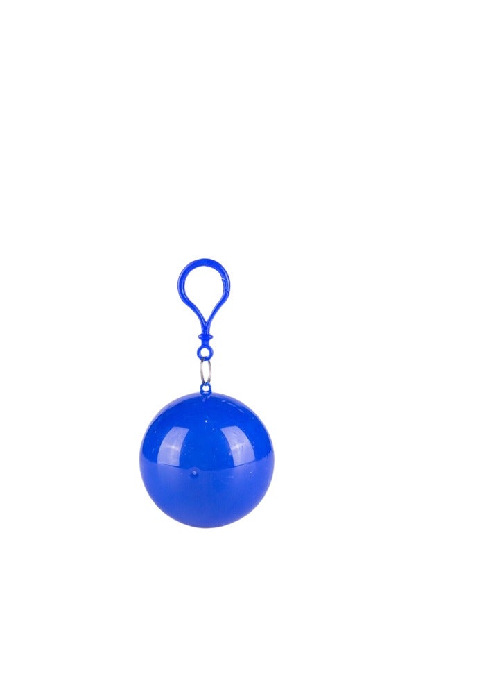 Generic Portable Disposable Raincoat Ball, Blue, Compression Spherical Design for Outdoor Travel（1 PCS） - Image 1