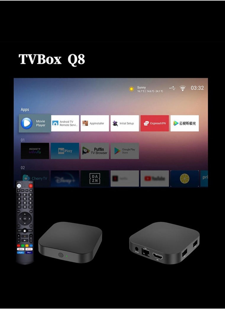 Generic - Q8 Android Tv Box With Remote 4Ram 32Rom - Image 1