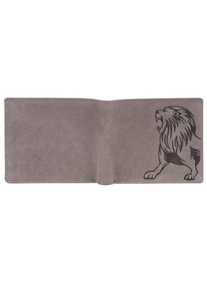 URBAN FOREST Leo Vintage Grey Leather Wallet for Men - Image 2
