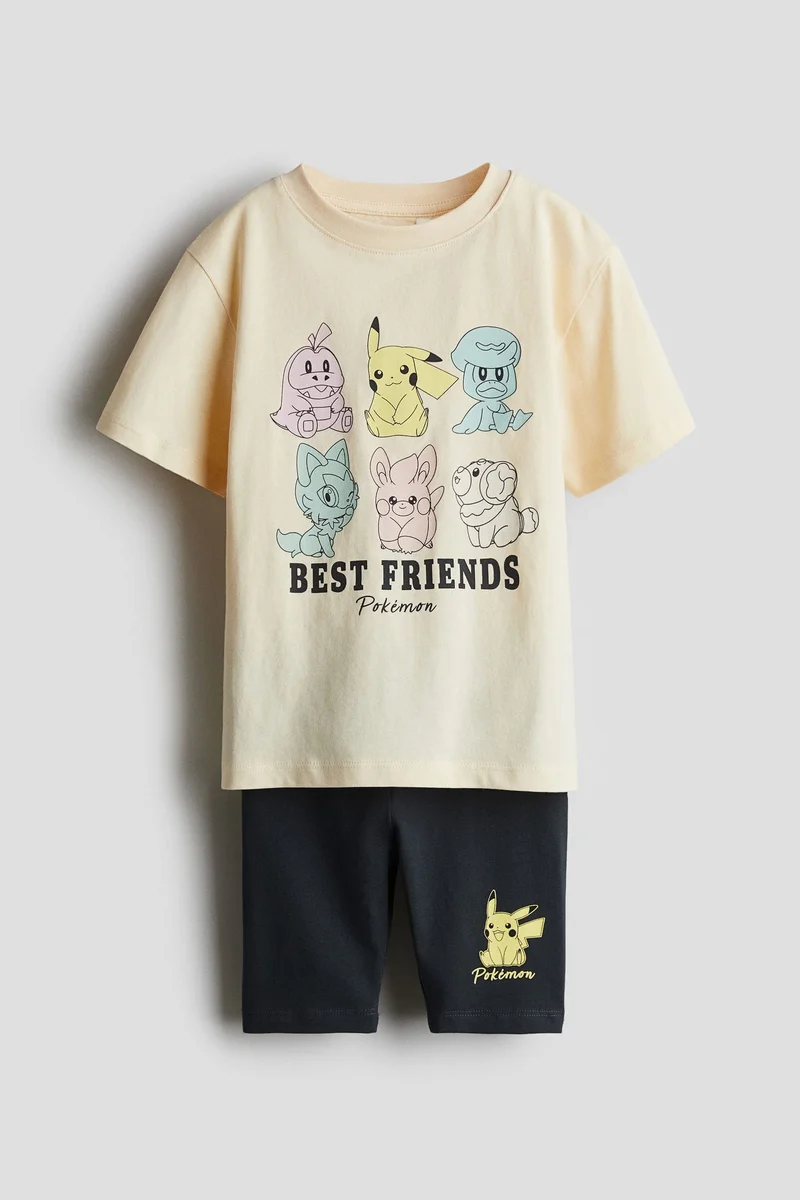 اتش اند ام طقم مطبوع من قطعتين