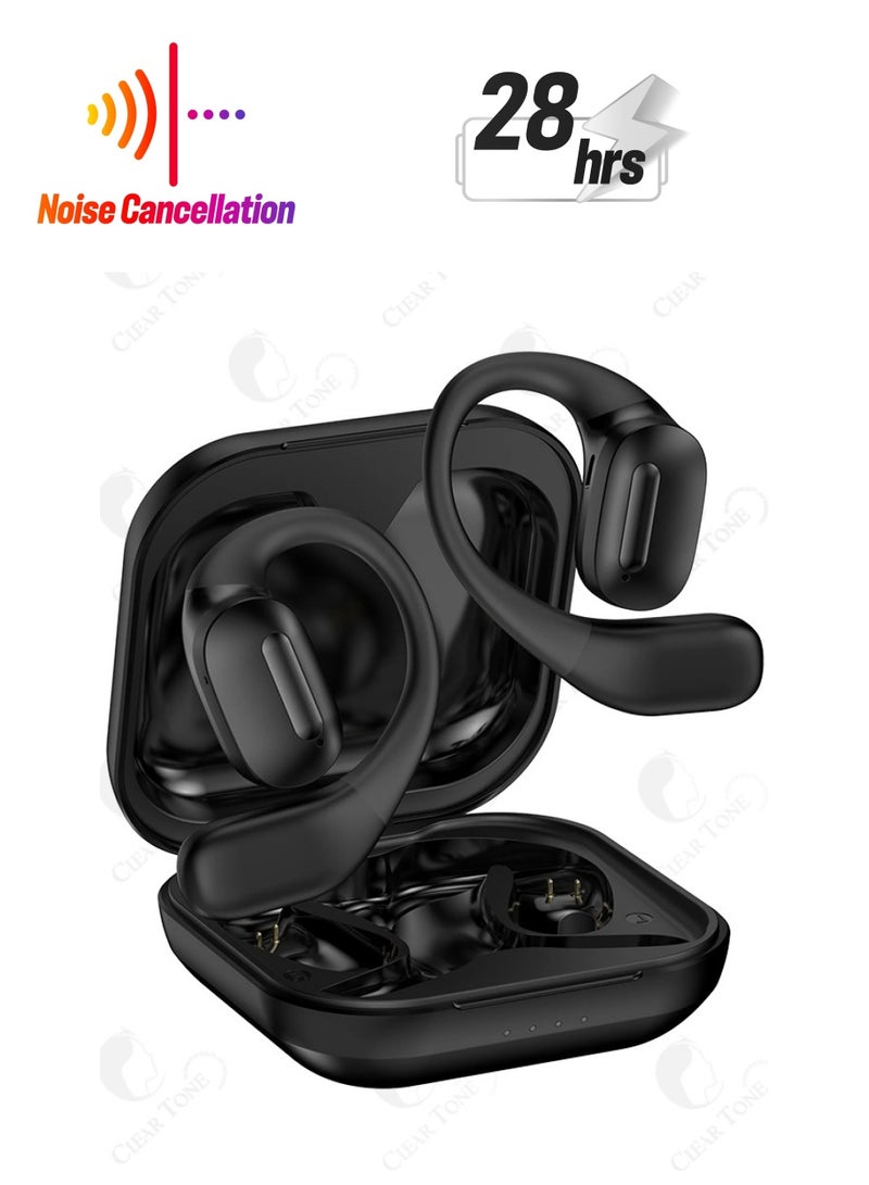 PEJE True Wireless Earbuds Bluetooth 5.3 with ENC Noise Cancellation & Provide Upto 28 Hours Playback Time, IPX6 Waterproof Earphones With 320mAh Charging Case, Type-C Fast Charging, For Workouts & Travel - Image 1