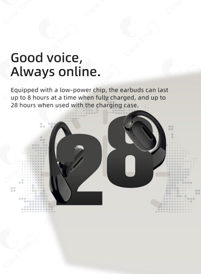 PEJE True Wireless Earbuds Bluetooth 5.3 with ENC Noise Cancellation & Provide Upto 28 Hours Playback Time, IPX6 Waterproof Earphones With 320mAh Charging Case, Type-C Fast Charging, For Workouts & Travel - Image 3