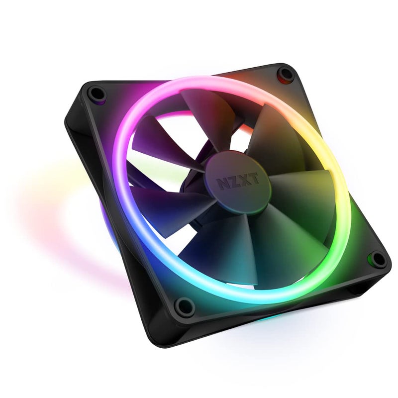 NZXT F120RGB Duo - 120mm Dual-Sided RGB Fan - Single Pack (Black) - Image 1