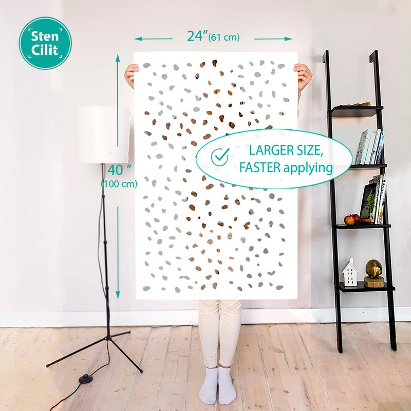 STENCILITÂ® Panther Print Wall Stencil for Painting - XL 24 x37.5 in, Geometric Wall Stencils for Painting Large Pattern, Modern Wall Decor - Image 2