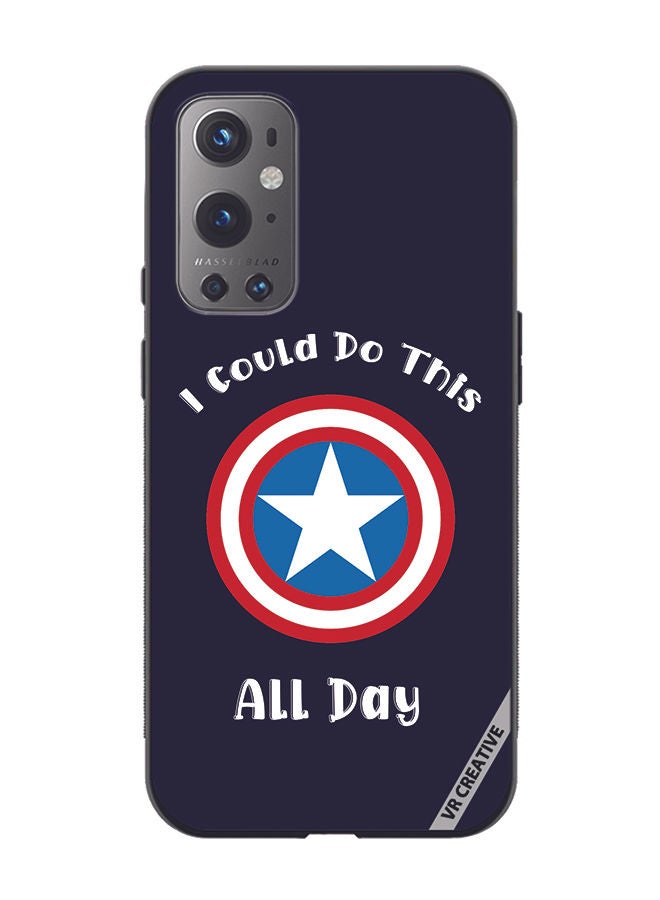 VR CREATIVE Protective Case Cover For OnePlus 9 Pro Captain American Design Multicolour - Image 1