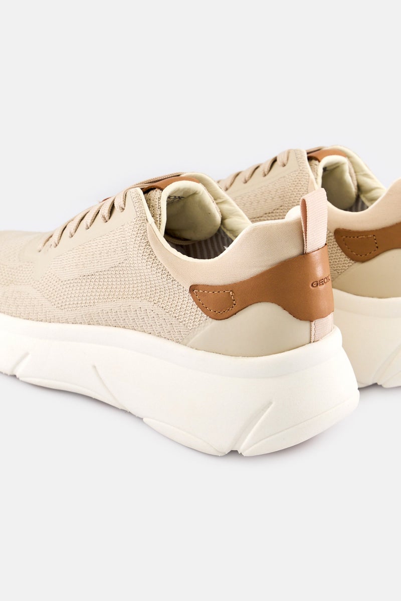 GEOX Women Nebula Lace Up Casual Shoes, Light Sand - Image 2