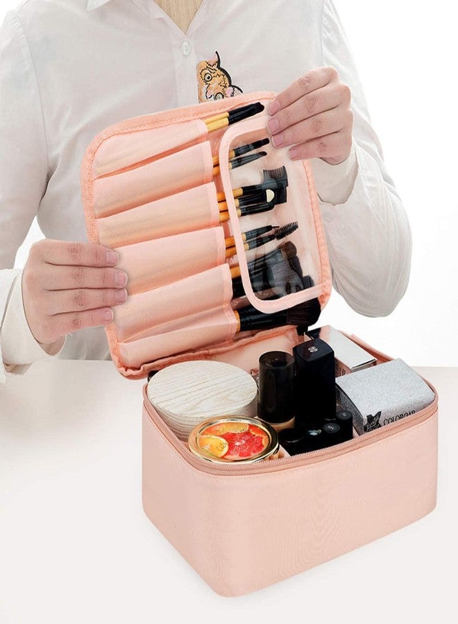 ZENITY Travel Makeup Organizer Bag Portable Cosmetic Storage Case Waterproof Toiletry Kit Makeup Brush Holder for Women Luggage Packing - Image 4