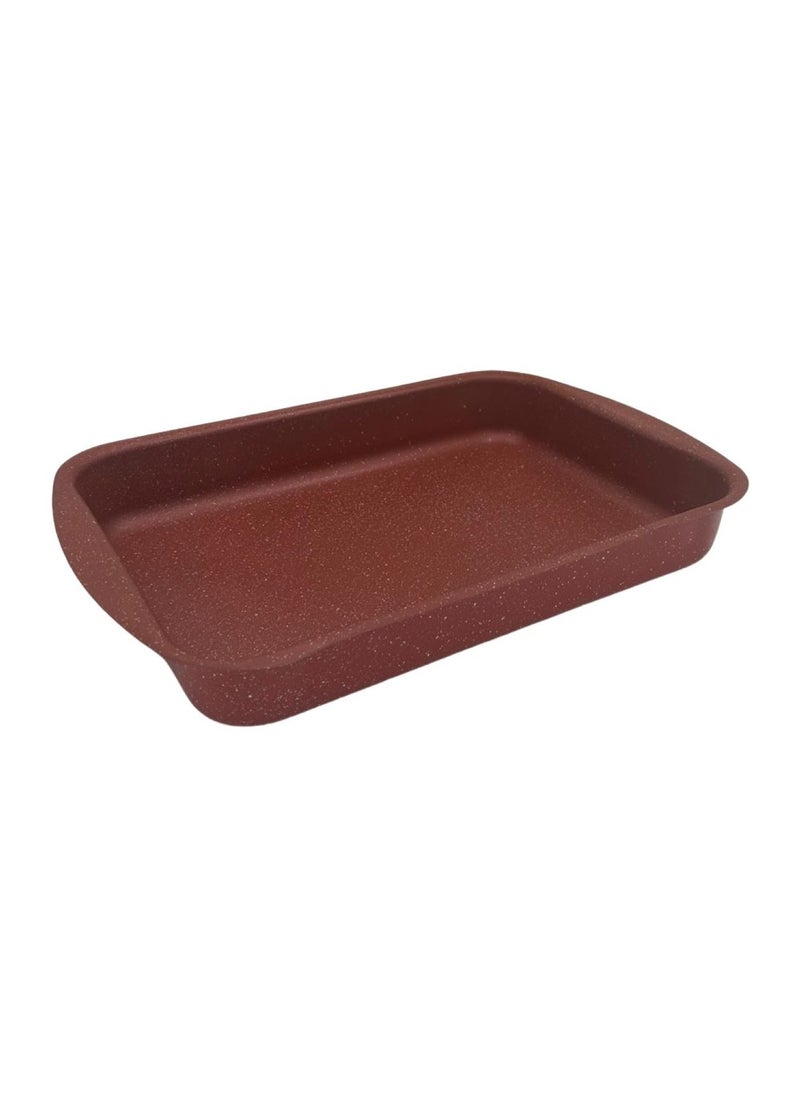 Baroly - Set Of Rectangular Granite Oven Trays 3 Pieces Red - Image 1