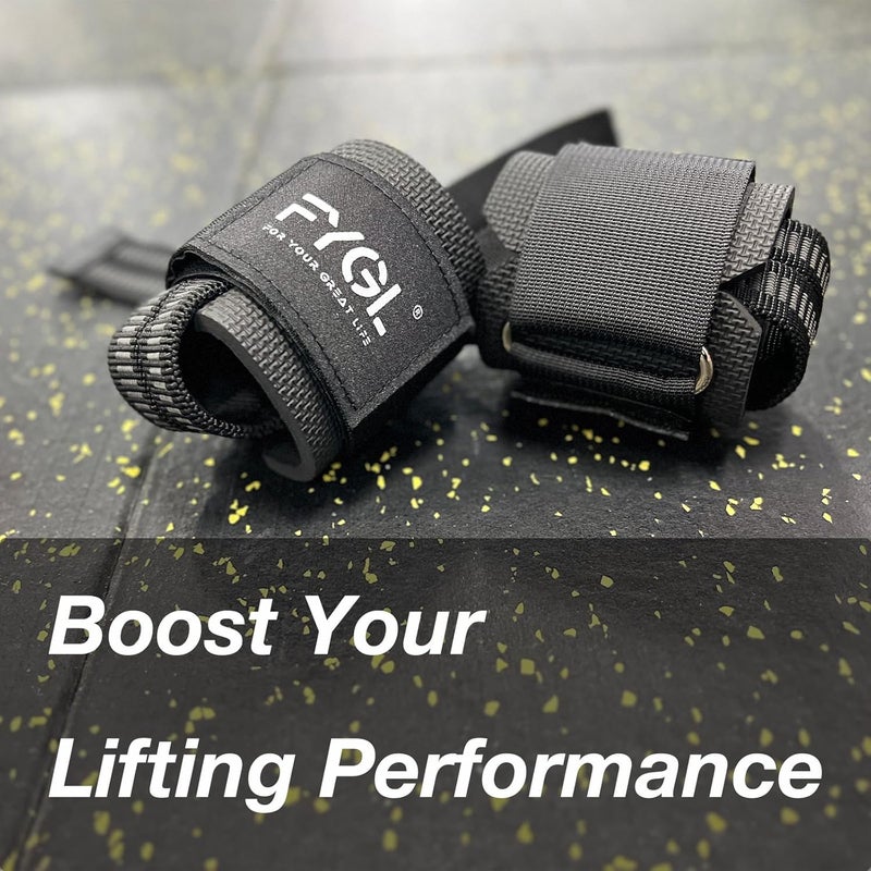 FYGL Lifting-Straps - Neoprene Padded Wrist-Wraps with Nylon Dura Grip Gym-Straps for Weightlifting, Powerlifting, Deadlift & Strength Training - Image 5