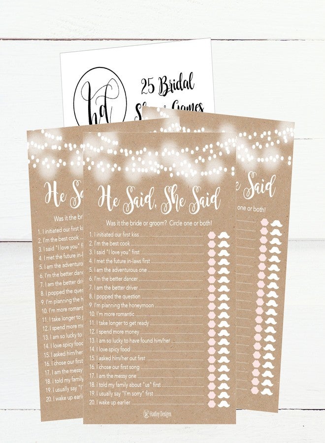 Hadley Designs Rustic Bridal Shower Games for 25 Guests - Fun and Hilarious Bridal Games for Showers, Wedding Shower, Engagement, Classy Party Activities - Image 3
