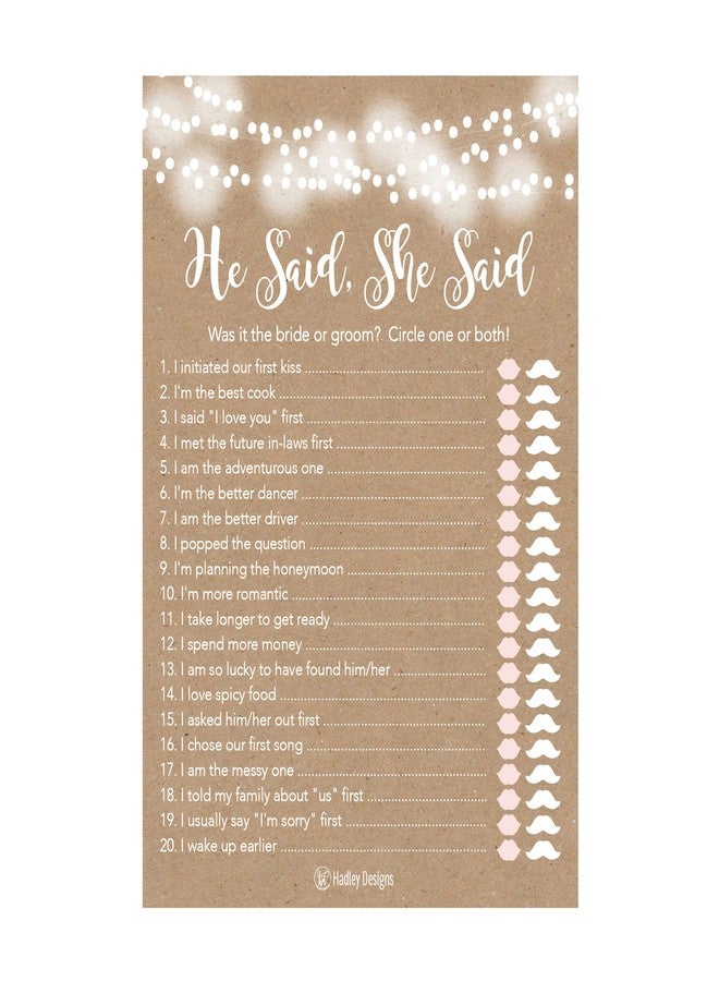 Hadley Designs Rustic Bridal Shower Games for 25 Guests - Fun and Hilarious Bridal Games for Showers, Wedding Shower, Engagement, Classy Party Activities - Image 1