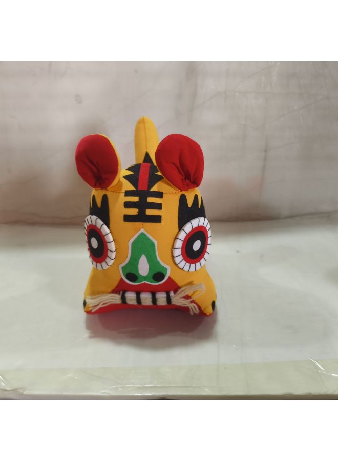 Special Handicraft Cloth Tiger Zodiac Tiger Doll Folk Cloth Tiger Decoration Annual Meeting Shopping Mall Ping An Tiger-Color:Single Yellow - Image 1