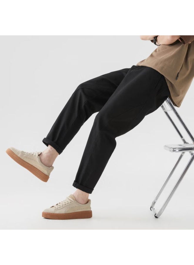 Clor American-style Cargo Pants For Men, Spring And Summer Loose Straight-leg Trousers, Trendy Pure Cotton Casual Pants, Cm04 Black, Size M - Image 5