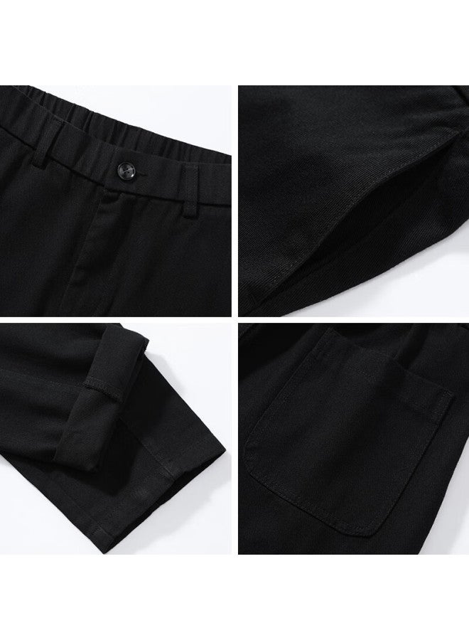 Clor American-style Cargo Pants For Men, Spring And Summer Loose Straight-leg Trousers, Trendy Pure Cotton Casual Pants, Cm04 Black, Size M - Image 3
