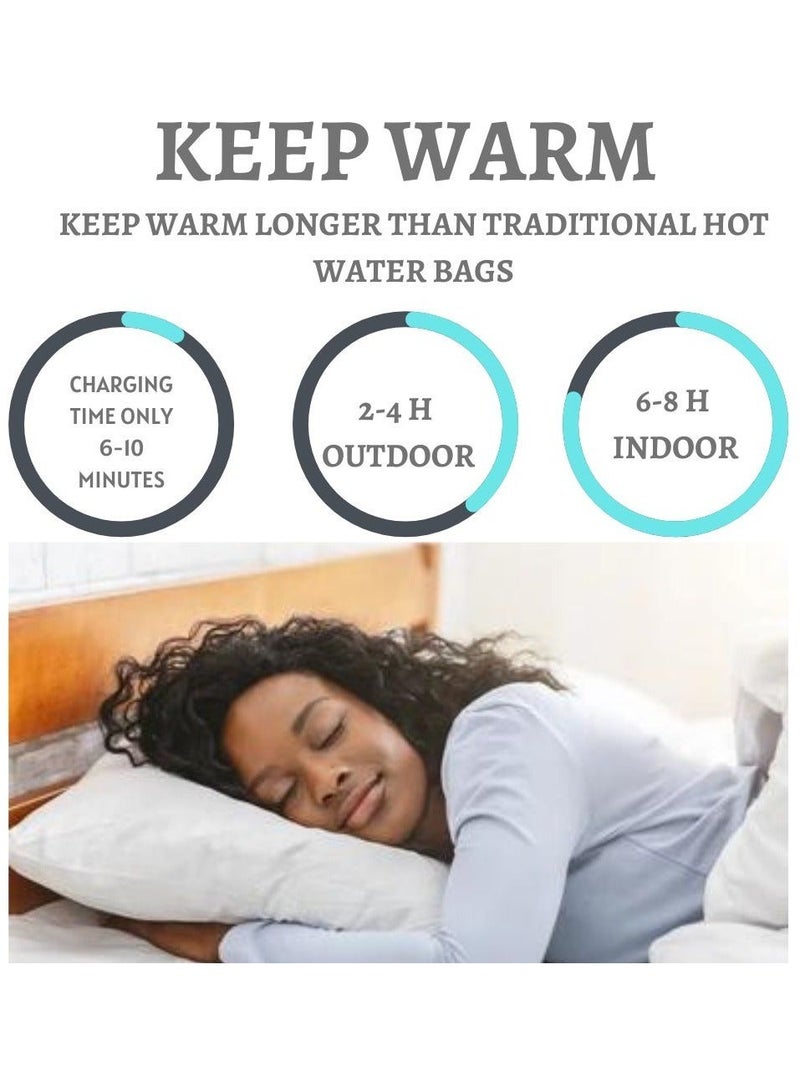 Prime by javaudan Electric Hot Water Bag Rechargeable Heating Bag with Fleece Cover for Cramps, Neck, Shoulders Pain Relief Bag for Hot Therapy Hand & Feet Warmer - Image 4