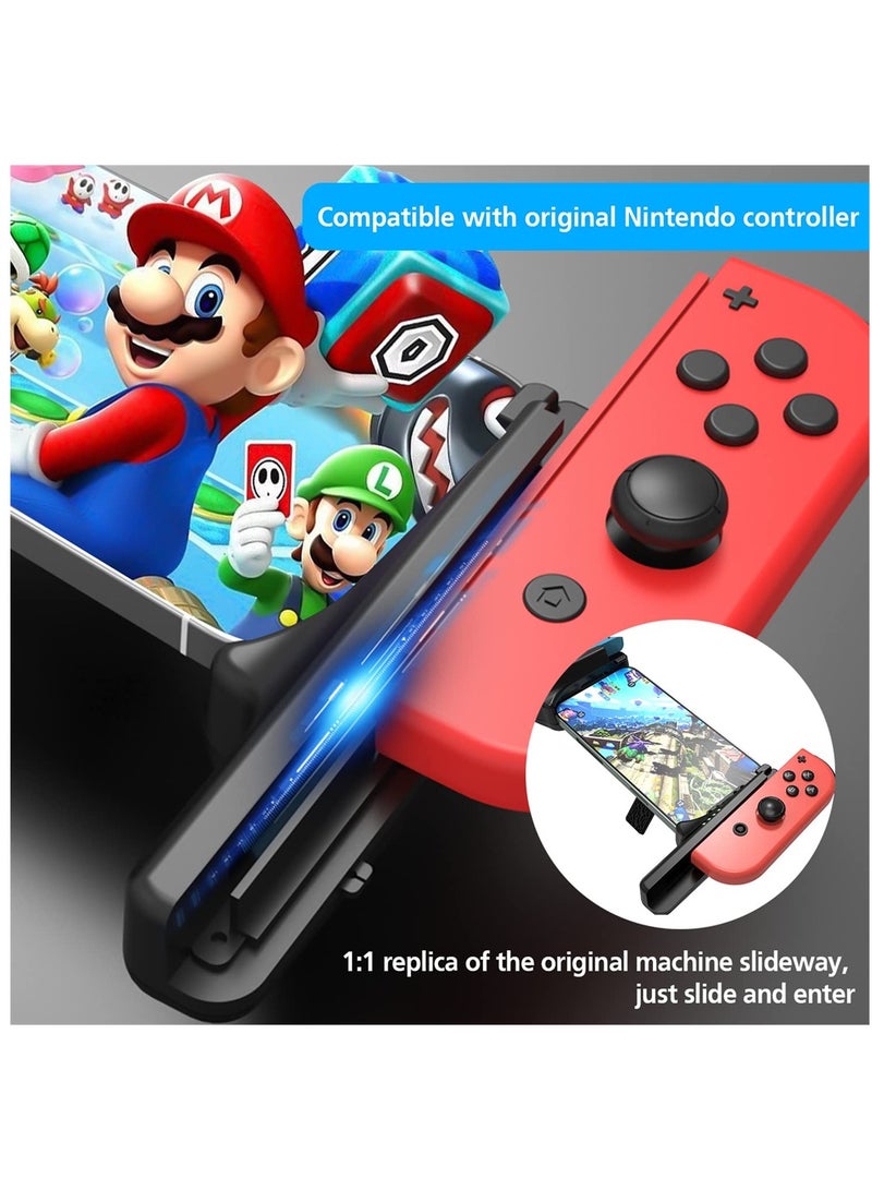 Switch Controllers One-Piece Joypad Controller for Nintendo Switch Joy-Con and for iPhone with iOS 16 Joy Con Attachments Switch Handheld Grip with Adjustable Function