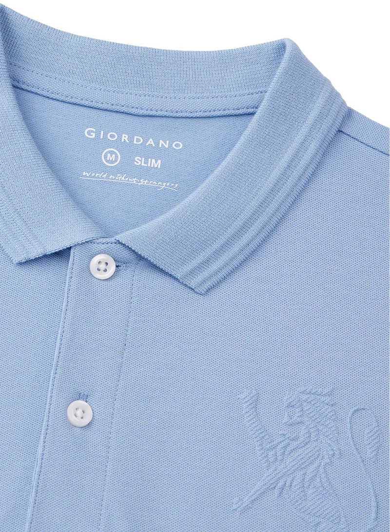 GIORDANO Men's Lion Polo Blue