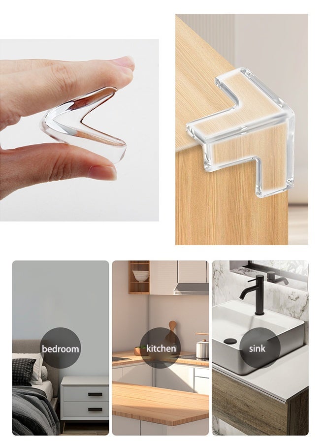 20pcs Large (length: 4.5 cm) Silicone Corner Protector for Baby Rails, Baby Table Corner Protector, Strong Adhesive T-shaped Baby Head Protector for Table Corners for Furniture - Image 5