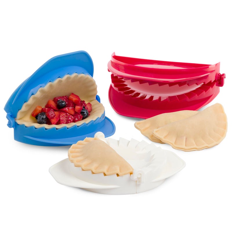 PrepWorks 3pc Dough Press Set â€“ Set of 3 Pie, Empanada, and Dumpling Presses, Easy-to-Use, Durable, BPA-Free - Image 1