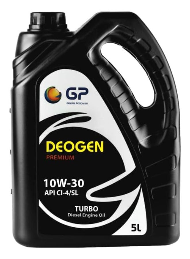 GP General Petroleum Deogen Premium 10W-30 Turbo Diesel Engine Oil, API CI-4/SL, 5 Litres