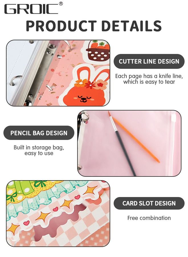 GROIC Arts and Crafts Kits for Kids, Creative Poke Art Fabric Puzzle Puncture Painting for Girls, Fashion Designer Kit,  DIY Poking Drawing Dress Up Boards,Art Paper Craft Kit - Image 5
