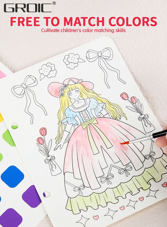 GROIC Arts and Crafts Kits for Kids, Creative Poke Art Fabric Puzzle Puncture Painting for Girls, Fashion Designer Kit,  DIY Poking Drawing Dress Up Boards,Art Paper Craft Kit - Image 3