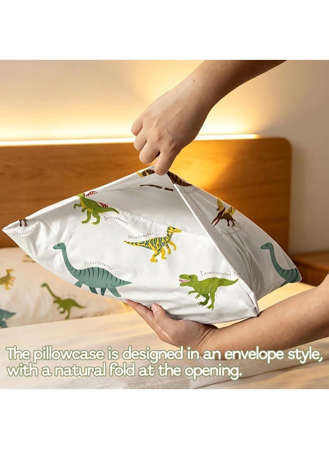 MAG White Dinosaur Pillowcases, 2 Pcs , Size 20”*30” (Standard, White) - Image 4