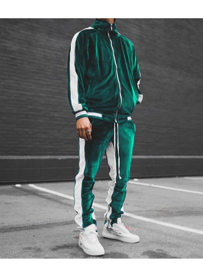 KUYING Men's Loose Sportswear And Sports Pants Two-Piece Set  - Image 1