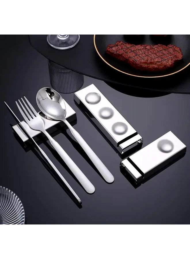 304 Stainless Steel Knife and Fork Holder Space Saving Tableware Organizer - Image 2