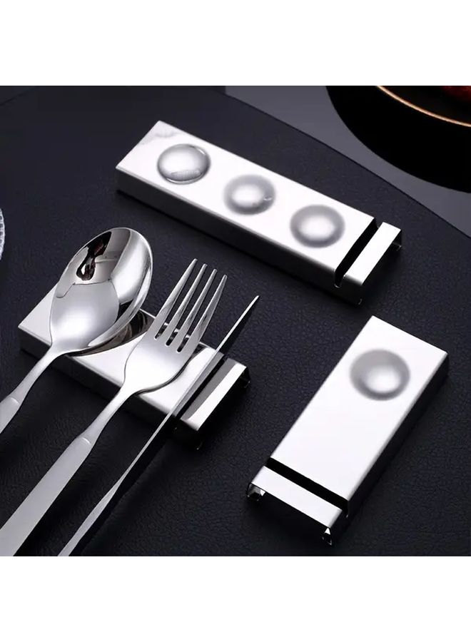 304 Stainless Steel Knife and Fork Holder Space Saving Tableware Organizer - Image 1