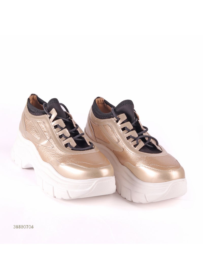 Mr.joe Chunky Lace Up Closure Sneakers For Women  - Image 3