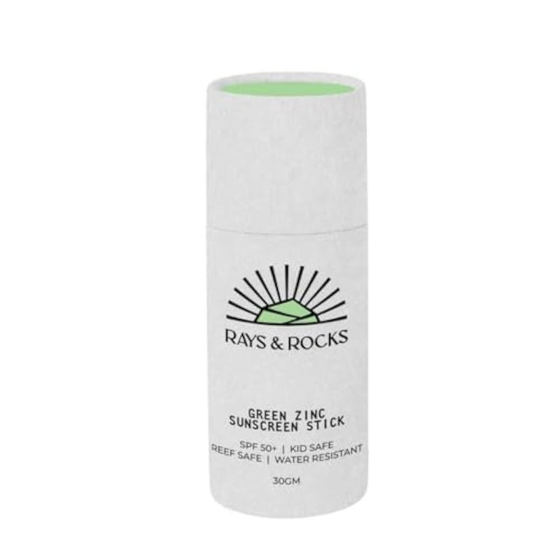 Rays & Rocks Zinc Sunscreen Stick, SPF 50+, Water Resistant, Green, 30g - Image 1
