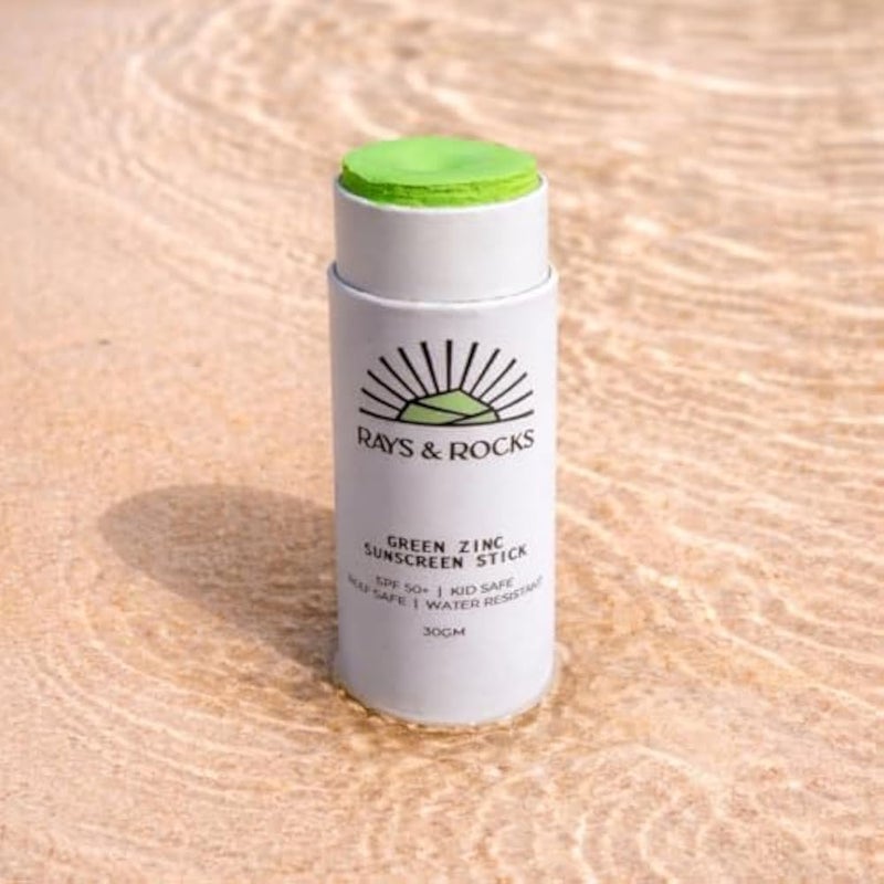 Rays & Rocks Zinc Sunscreen Stick, SPF 50+, Water Resistant, Green, 30g - Image 2