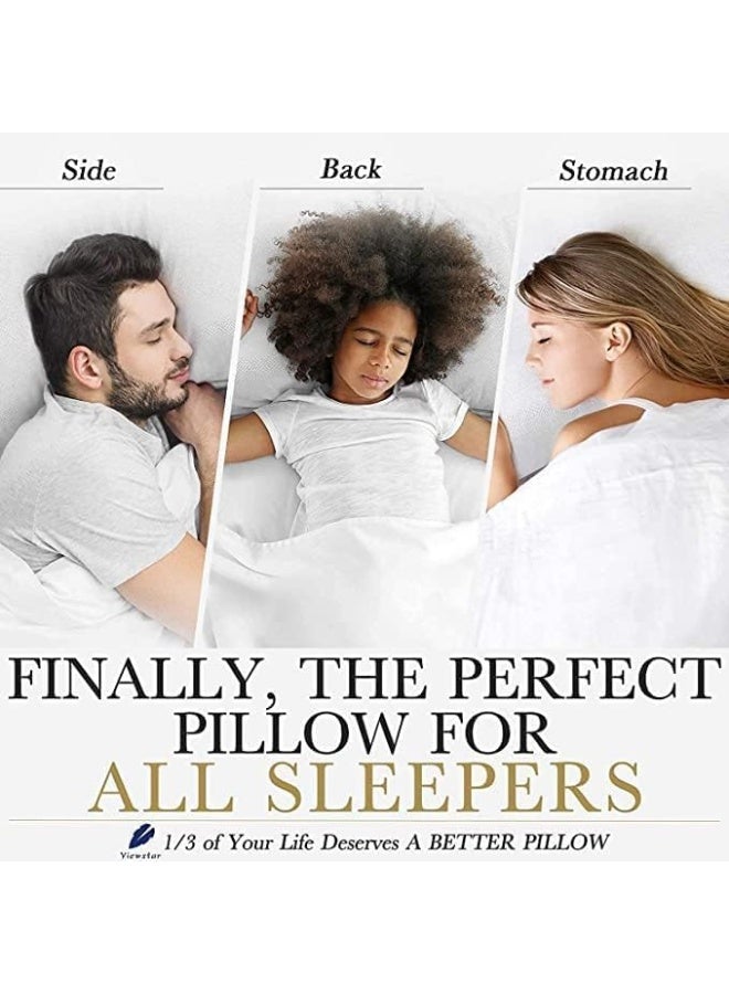 GOLDEN HOME وسادة فاخرة من جولدن هوم بجودة الفنادق - مضادة للحساسية وداعمة للراحة القصوى والنوم 2-Pack - Image 5