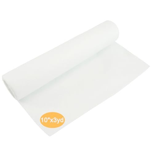 New brothread Wash Away  Water Soluble Machine Embroidery Stabilizer Backing  Topping 10x3Yd roll  Light Weight 40gm 15oz  Cut into Variable Sizes for Machine Embroidery and Hand Sewing