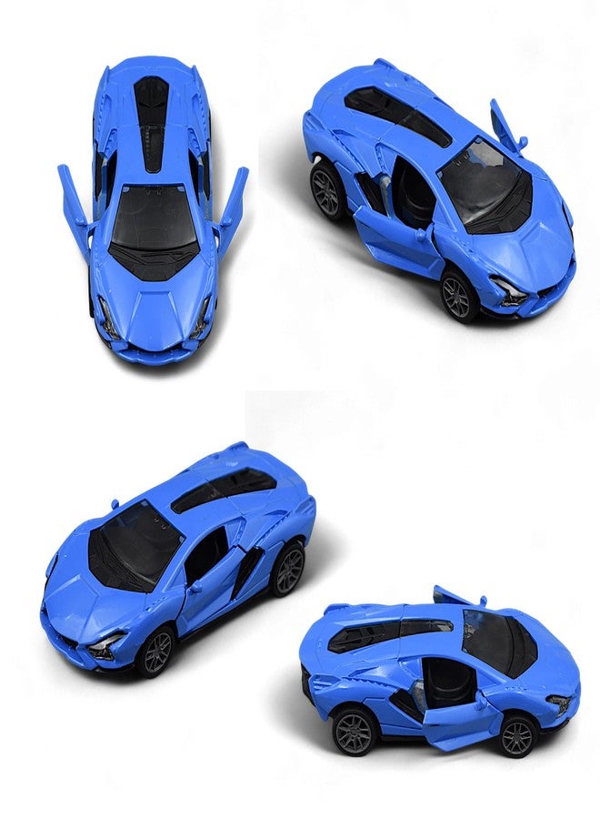 MASIPICKS Super Car Toy 1:36 Exclusive Alloy Metal Pull Back Die-cast Car Diecast Metal Pullback Toy car with Openable Doors Boys Gifts Toys for Kids (Blue Color) - Image 2