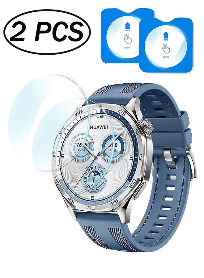 2 Pcs Screen Protector for Huawei Watch GT 5 46MM HD Premium Real Screen Protector Dustproof Anti-Scratch Bubble Free Tempered Glass Protection Film Smartwatch Accessories - Image 1
