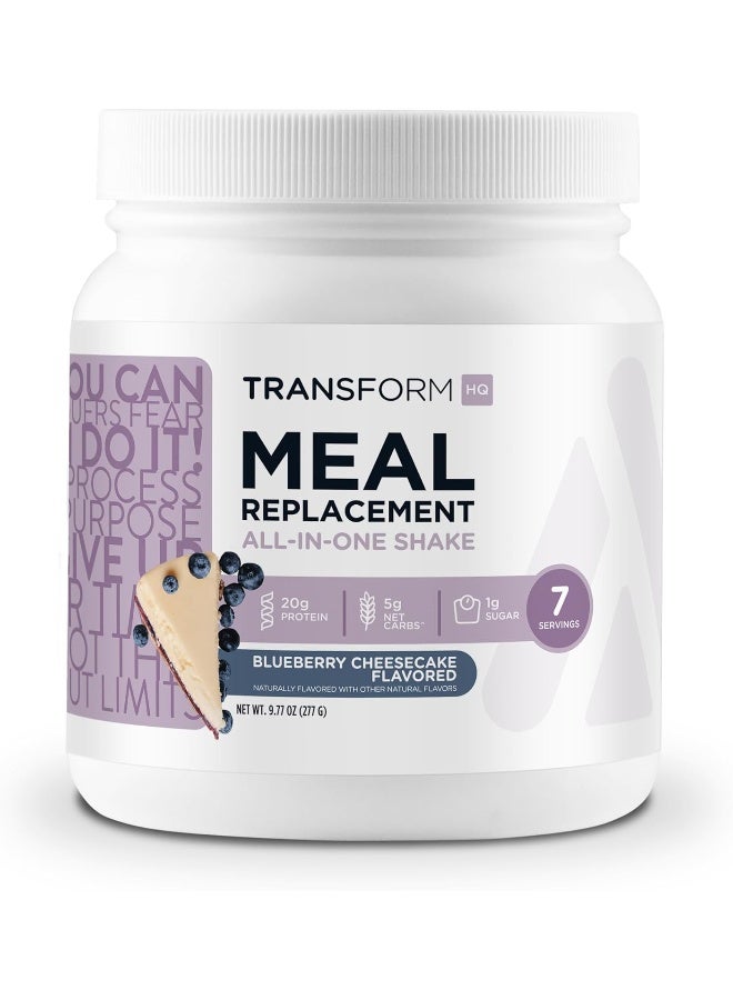 TransformHQ مسحوق استبدال الوجبات TransformHQ 7 حصص (تشيز كيك التوت الأزرق) - خالي من الغلوتين، غير معدل وراثيًا - Image 1