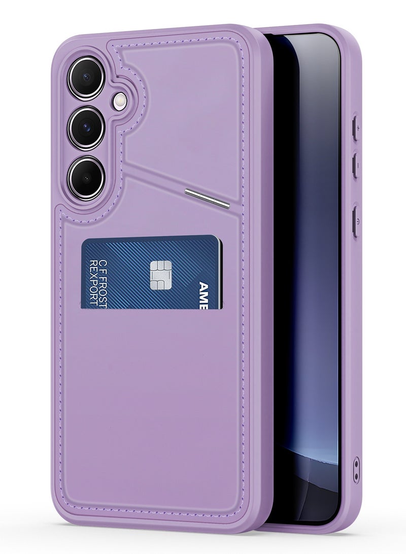 DUX DUCIS Rafi II Series Case for Samsung Galaxy S25 Plus Case Wallet with Kickstand and Credit Card Holder Compatible with MagSafe Leather Heavy Duty Protective Case Cover (Purple) - Image 1