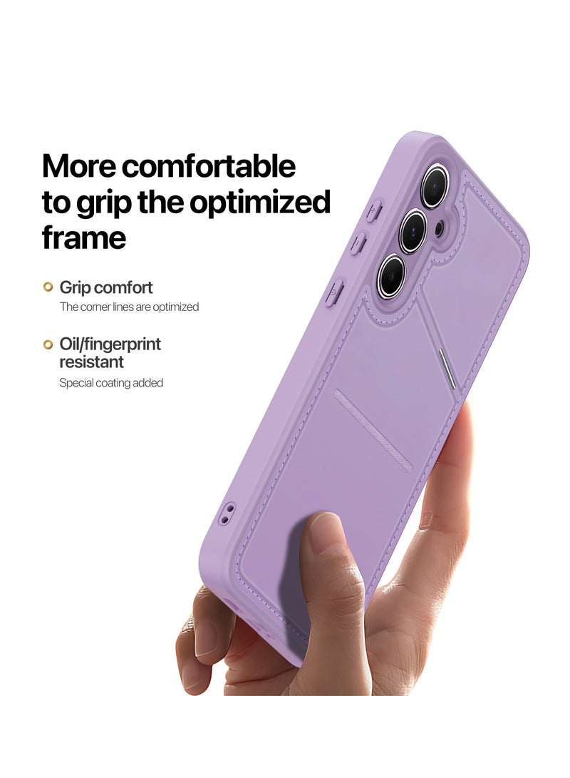 DUX DUCIS Rafi II Series Case for Samsung Galaxy S25 Plus Case Wallet with Kickstand and Credit Card Holder Compatible with MagSafe Leather Heavy Duty Protective Case Cover (Purple) - Image 5