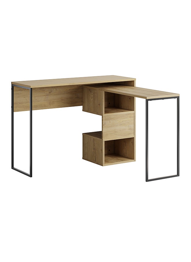 Mourah Home - Mourah Badau Working Table With Storage - Oak - 2 Years Warranty - Image 1
