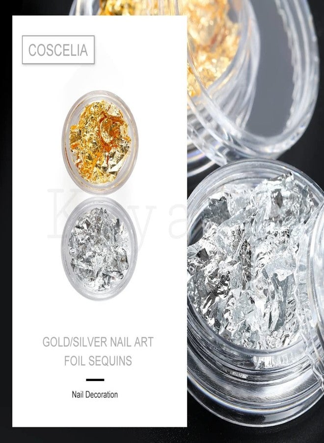 Kiyaan Nail Art Foil Paper Newest Golden Silver Designs Decorate Nail - Image 5