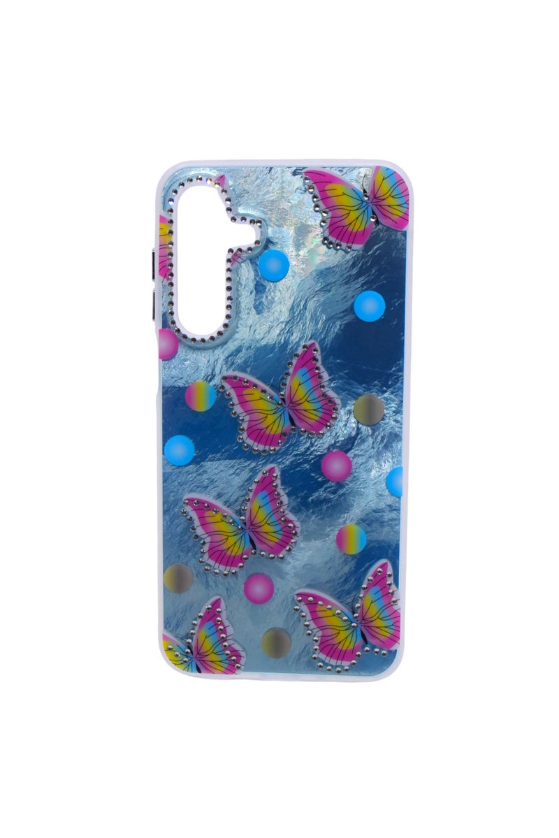 CFS TPU Butterflies and Rhinestones Back Cover Case For Samsung Galaxy A16 - Multicolor CFS225 - Image 1