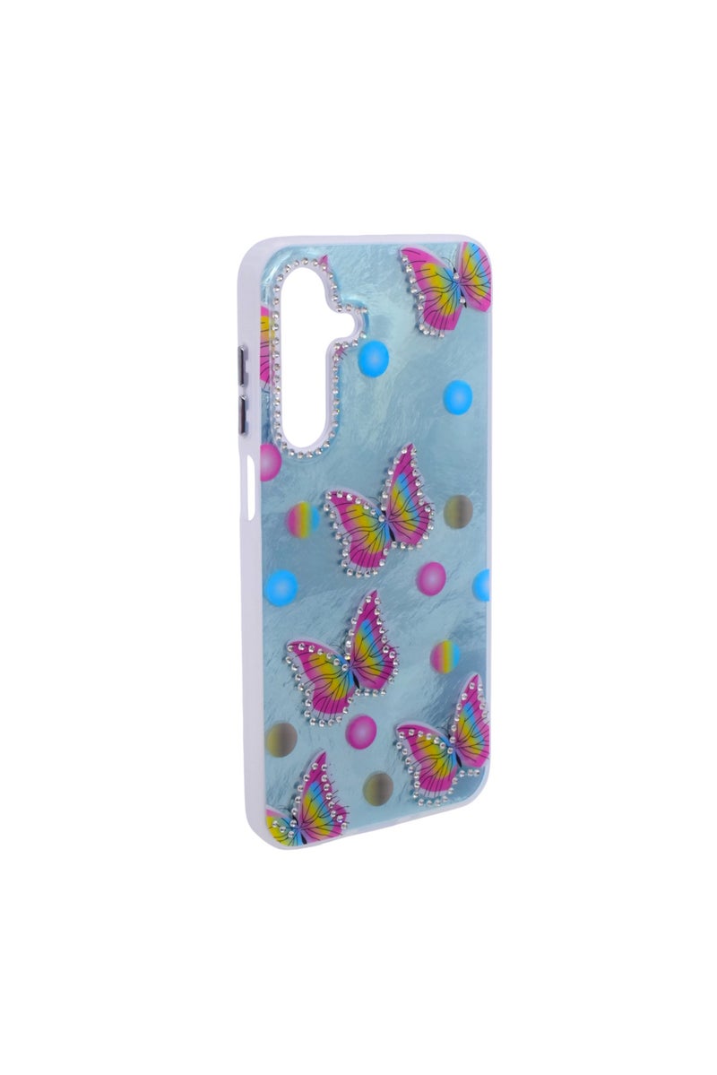 CFS TPU Butterflies and Rhinestones Back Cover Case For Samsung Galaxy A16 - Multicolor CFS225 - Image 3