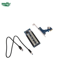 براق PCI-E 1x إلى مزدوج بطاقة PCI Riser تمديد محول إضافة بطاقة تمدد لجهاز الكمبيوتر كمبيوتر  - Image 3