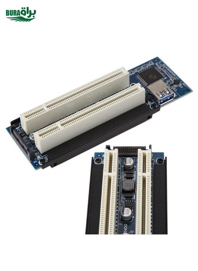براق - PCI-E 1x إلى مزدوج بطاقة PCI Riser تمديد محول إضافة بطاقة تمدد لجهاز الكمبيوتر كمبيوتر - Image 1