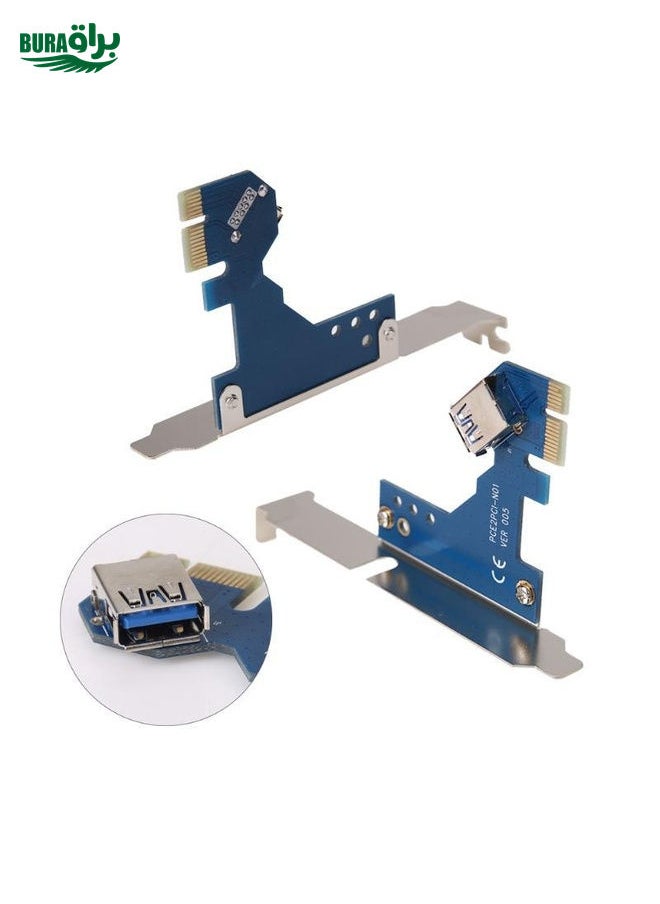 براق PCI-E 1x إلى مزدوج بطاقة PCI Riser تمديد محول إضافة بطاقة تمدد لجهاز الكمبيوتر كمبيوتر  - Image 5