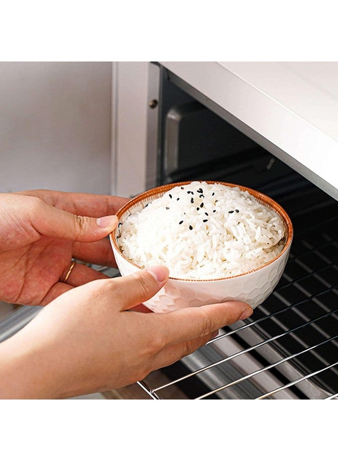 بي- بلس إنترناشونال وعاء بورسلين من بي بلس إنترناشونال، أوعية سيراميك، على الطراز الياباني، أوعية أرز/حبوب بورسلين للمطبخ، مجموعة أوعية حبوب، أوعية حساء، مجموعة هدايا أوعية على الطراز الياباني (مجموعة من 4 قطع، بنمط عشوائي) - Image 3