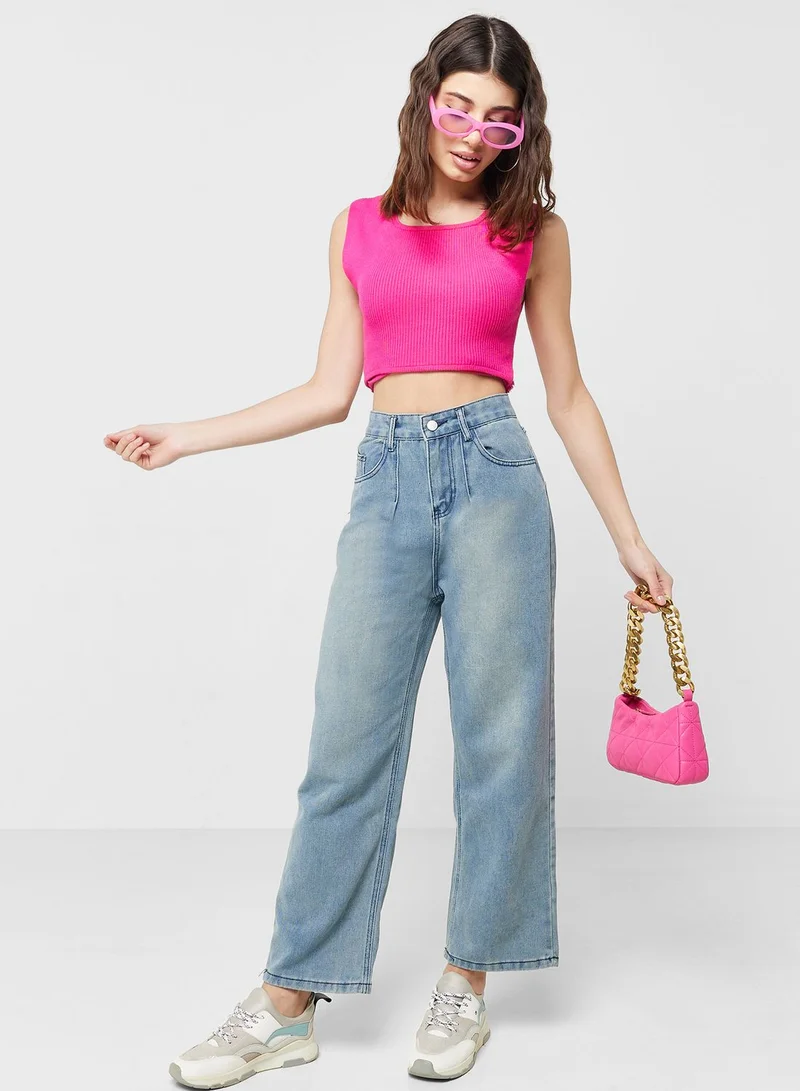 Ginger High Waist Straight Leg Jeans