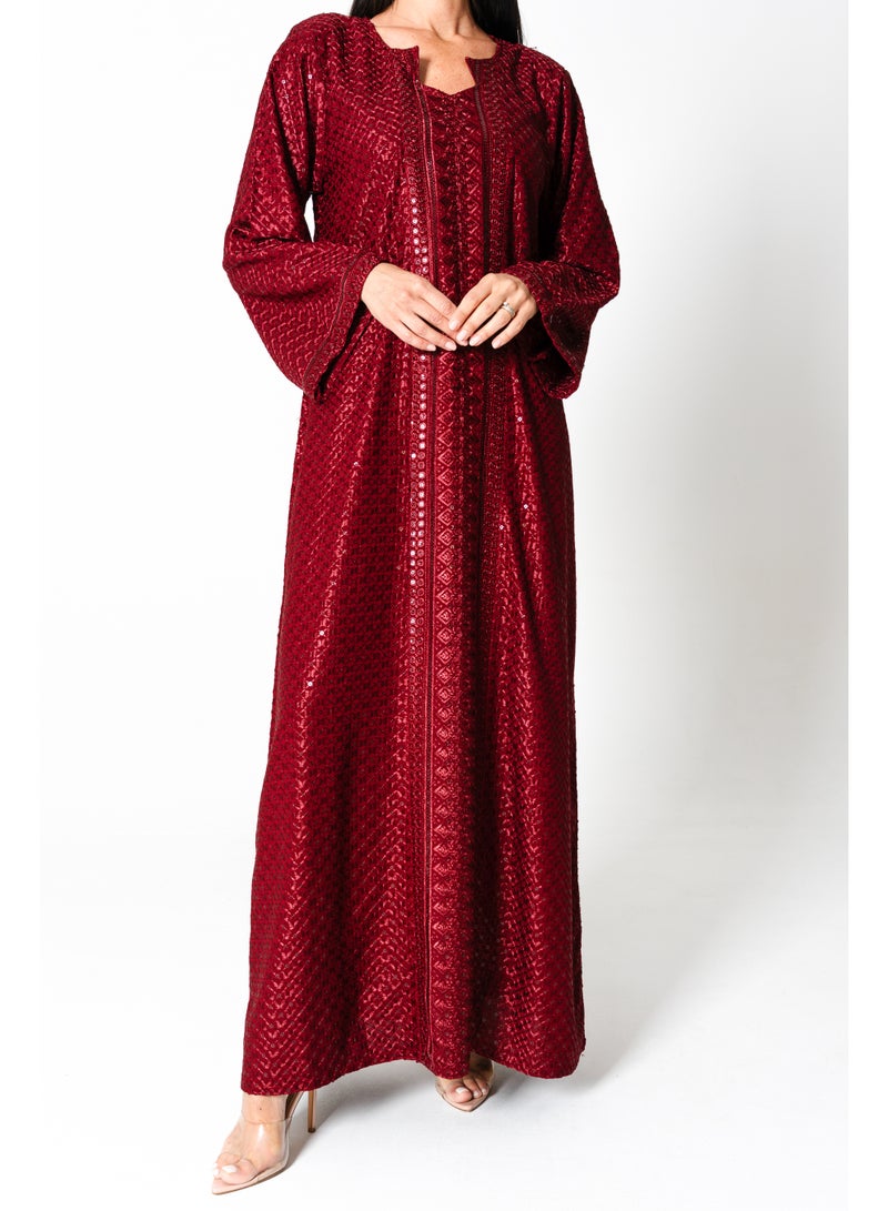 اكسا جلابية مطرزة لامعة - Image 2